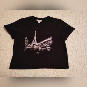 Black crop t-shirt